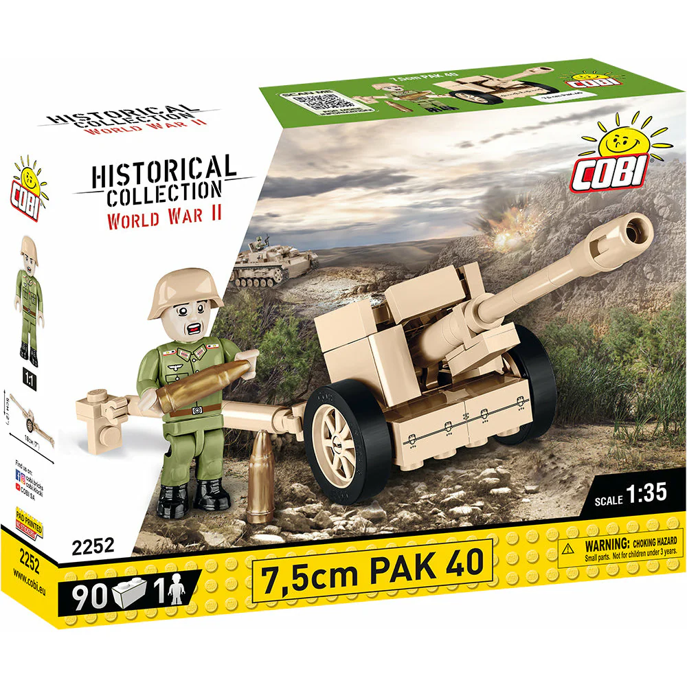 Bild von Cobi 2252 - Deutsche Panzerabwehrkanone 7,5 cm PaK 40 - 90 Klemmbausteine