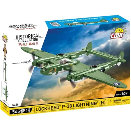 Bild von Cobi 5726 - Historical Collection WWII Lockheed P-38 H Lightning - 545 Klemmbausteine