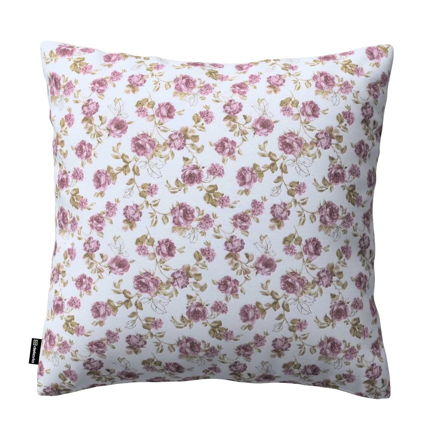 Bild von Dekoria Kissenhülle Kinga aus Stoffkollektion Flowers in Weiß-Rosa in 43 x 43 cm