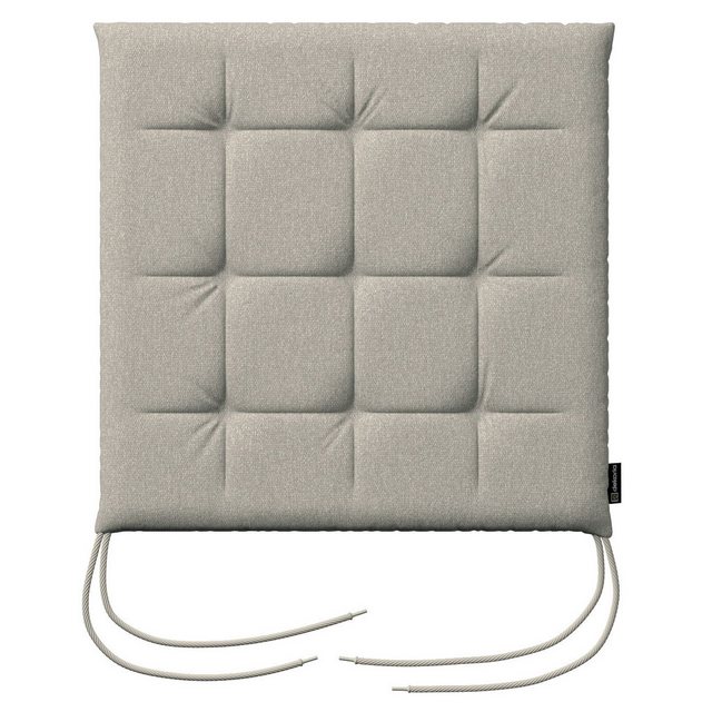 Bild von Dekoria Stuhlkissen Ulrich mit Bindeschnur aus Stoffkollektion Amsterdam in Beige in 40 x 40 x 3,5 cm