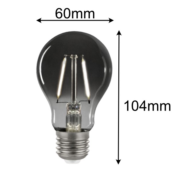 Bild von E27 Retro LED Rauchglas A60