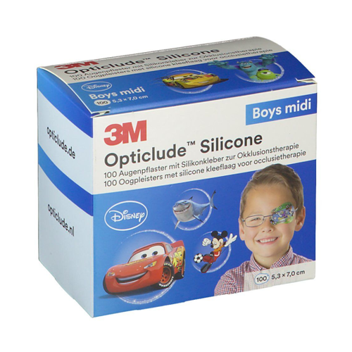 Bild von Opticlude 3M Silicone Boys Midi - Augenpflaster für Kinder
