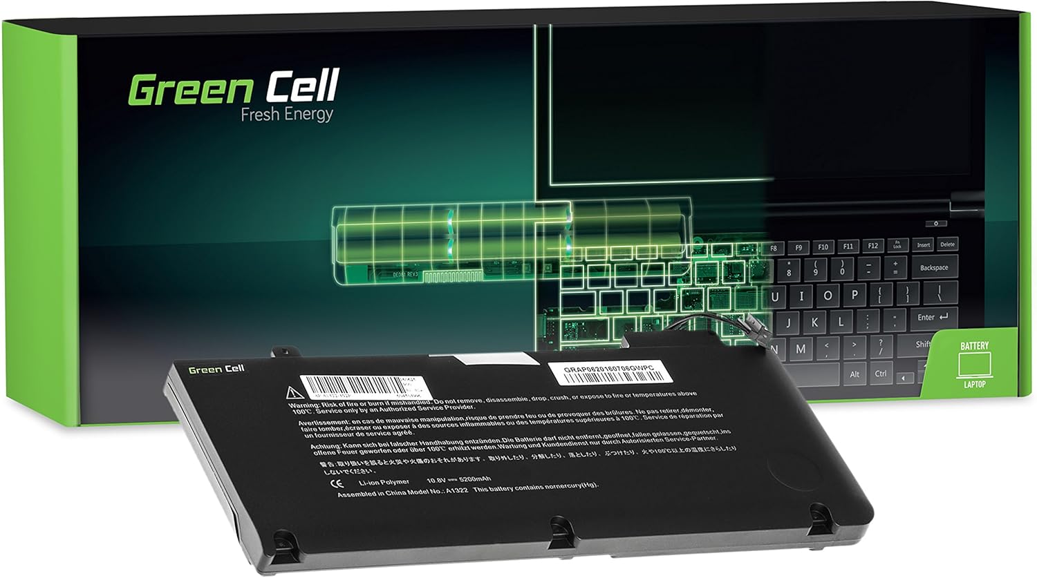Bild von Green Cell FPCBP250 FPCBP250AP FPCBP277AP FMVNBP189 FMVNBP194 Laptop Akku für Fujitsu LifeBook A530 A531 AH530 AH531 A512 AH502 AHK530 LH520 LH530 PH50