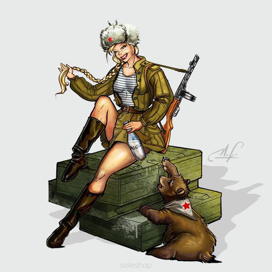 Bild von Marusha of the Red Army 54mm Hot and Dangerous Wargamer Games Studio Miniature