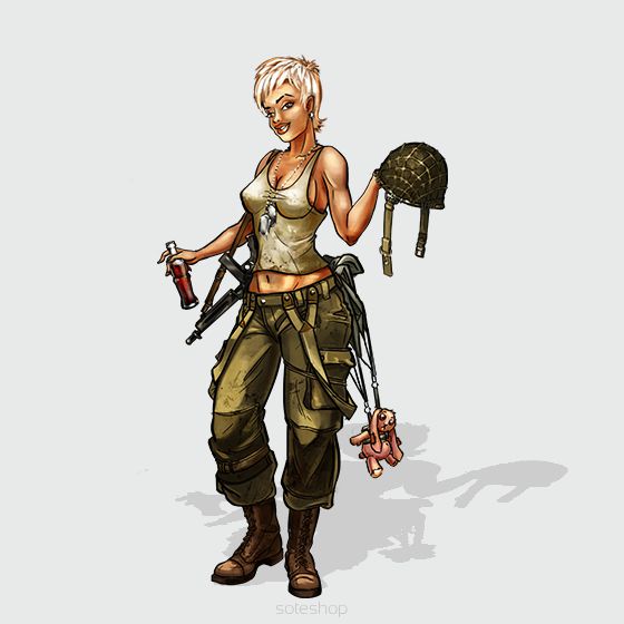 Bild von Jane US Paratrooper 54mm Hot and Dangerous Wargamer Games Studio Miniature USA
