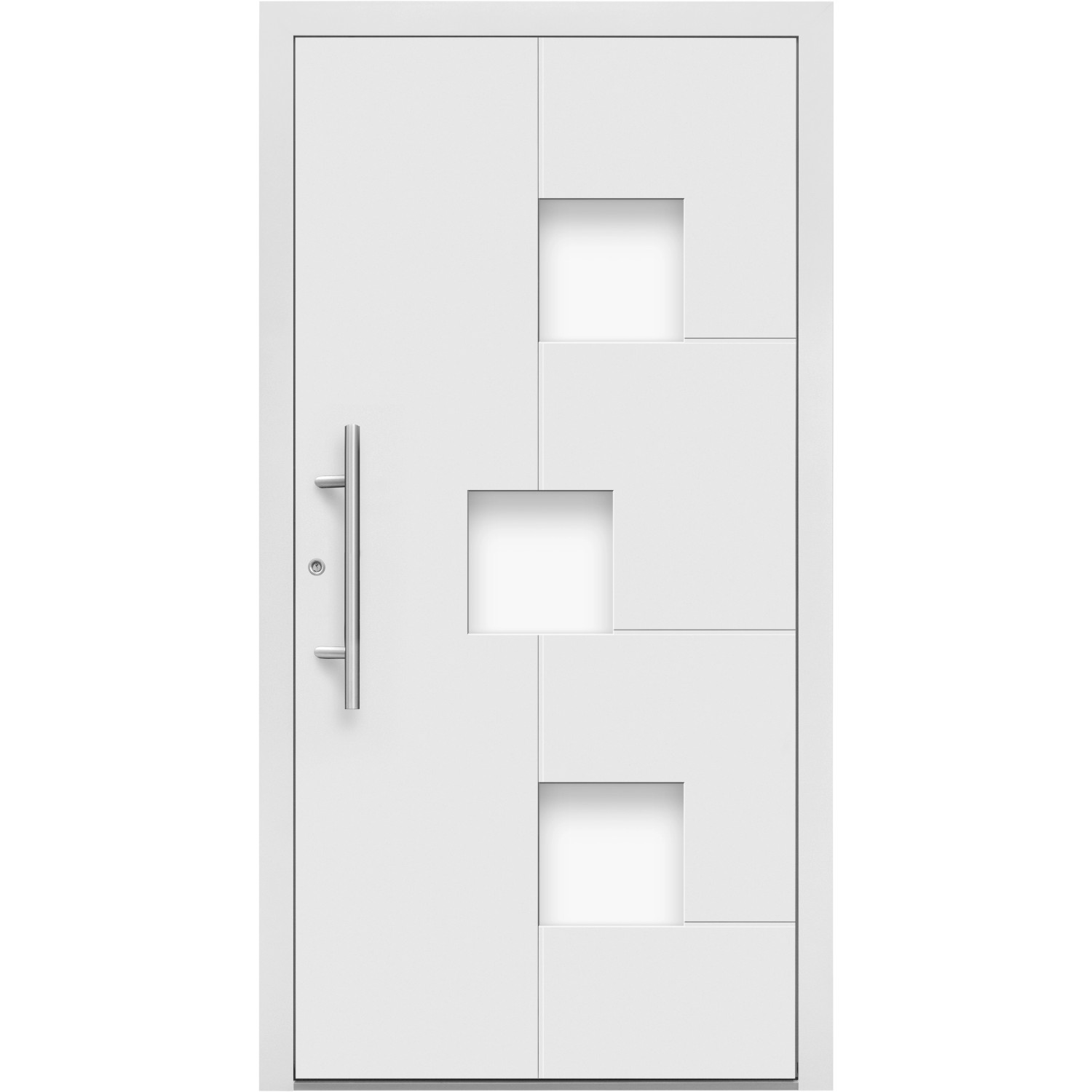 Bild von Aluminium-Haustür Moderno M530/P 110 cm x 210 cm Weiß Anschlag Links
