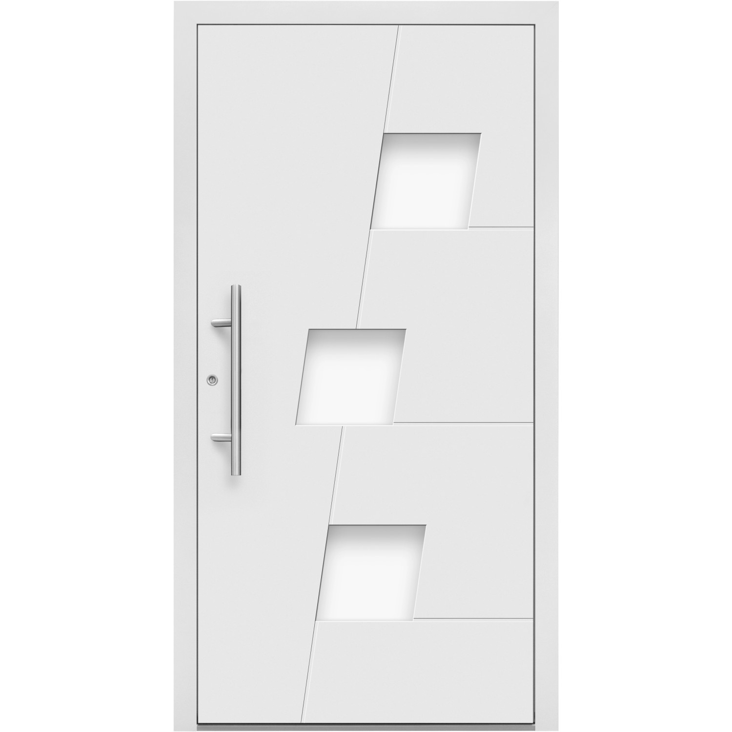 Bild von Aluminium-Haustür Moderno M550/P 110 cm x 210 cm Weiß Anschlag Links