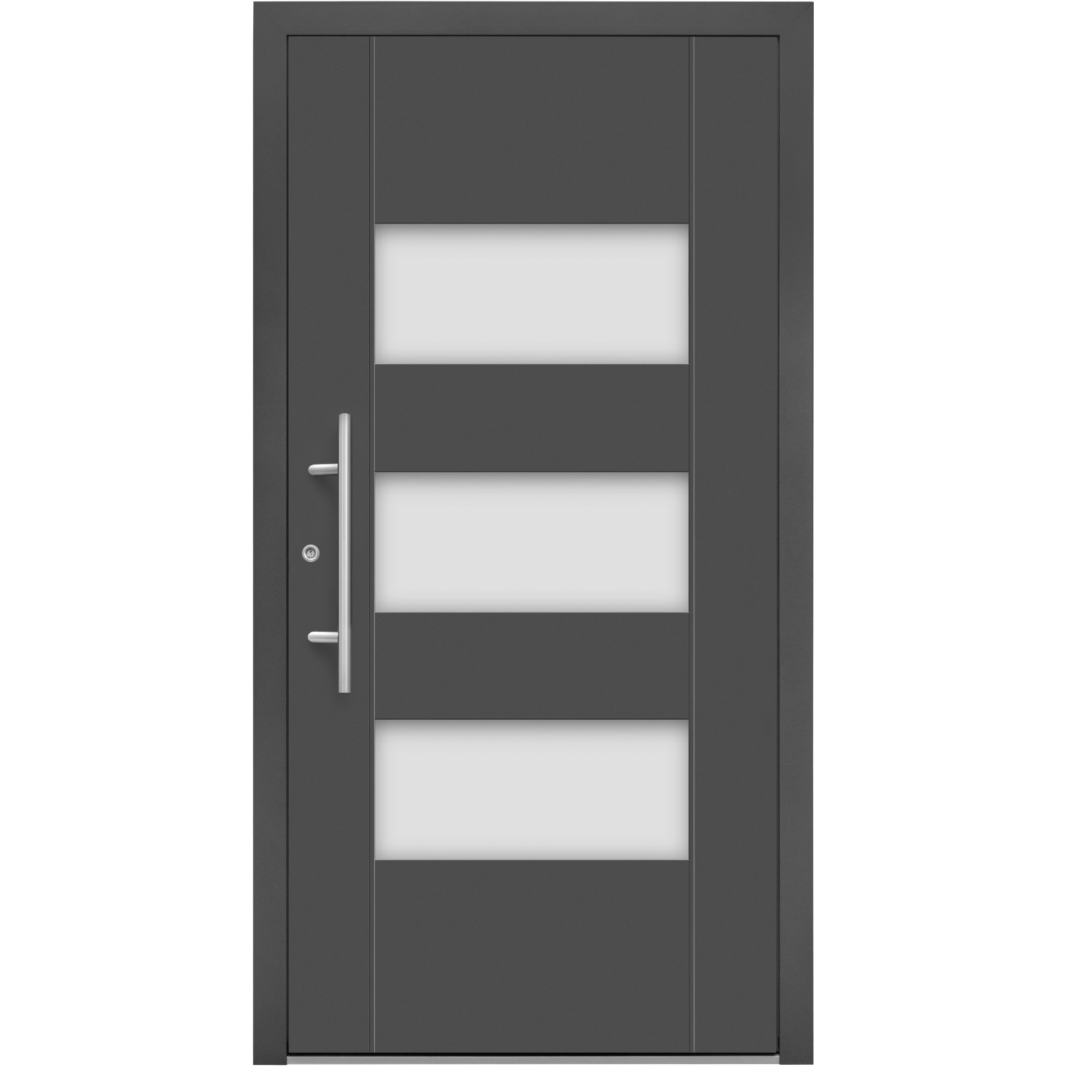 Bild von Aluminium-Haustür Moderno M500/P 110 cm x 210 cm Anthrazit Metallic Anschlag L