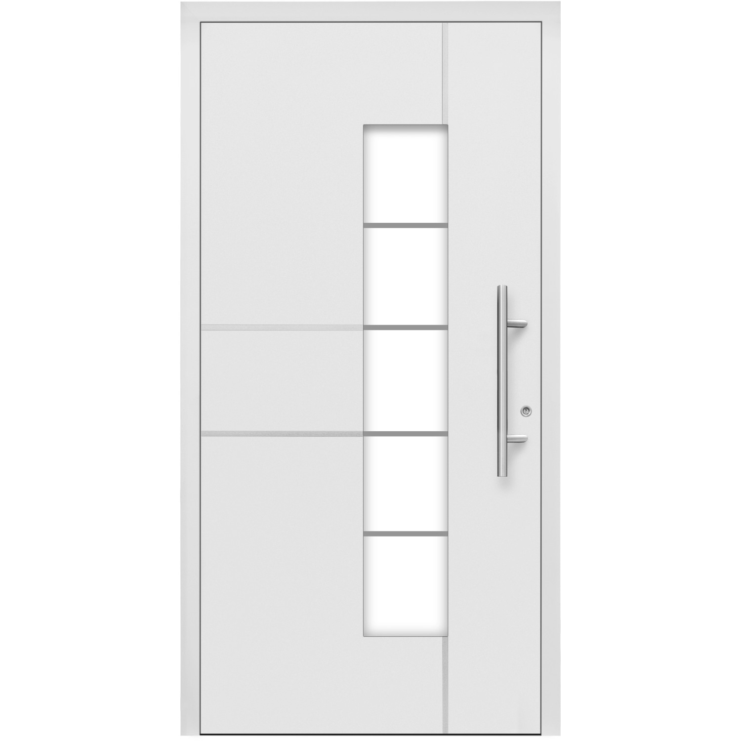 Bild von Aluminium-Haustür Moderno M360/P 110 x 210 cm Weiß Anschlag Rechts
