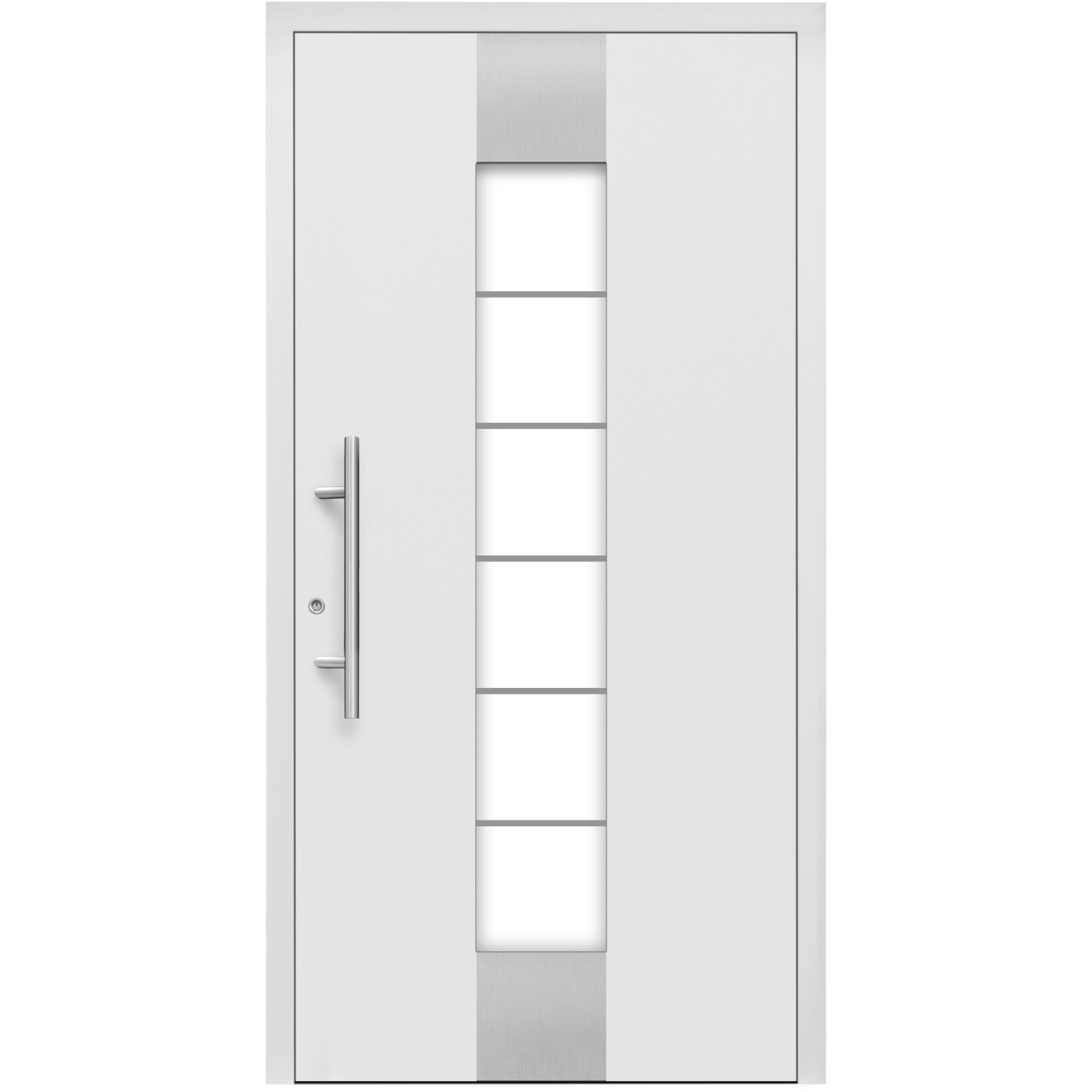 Bild von Aluminium-Haustür Moderno M310/P 110 x 210 cm Weiß Anschlag Links