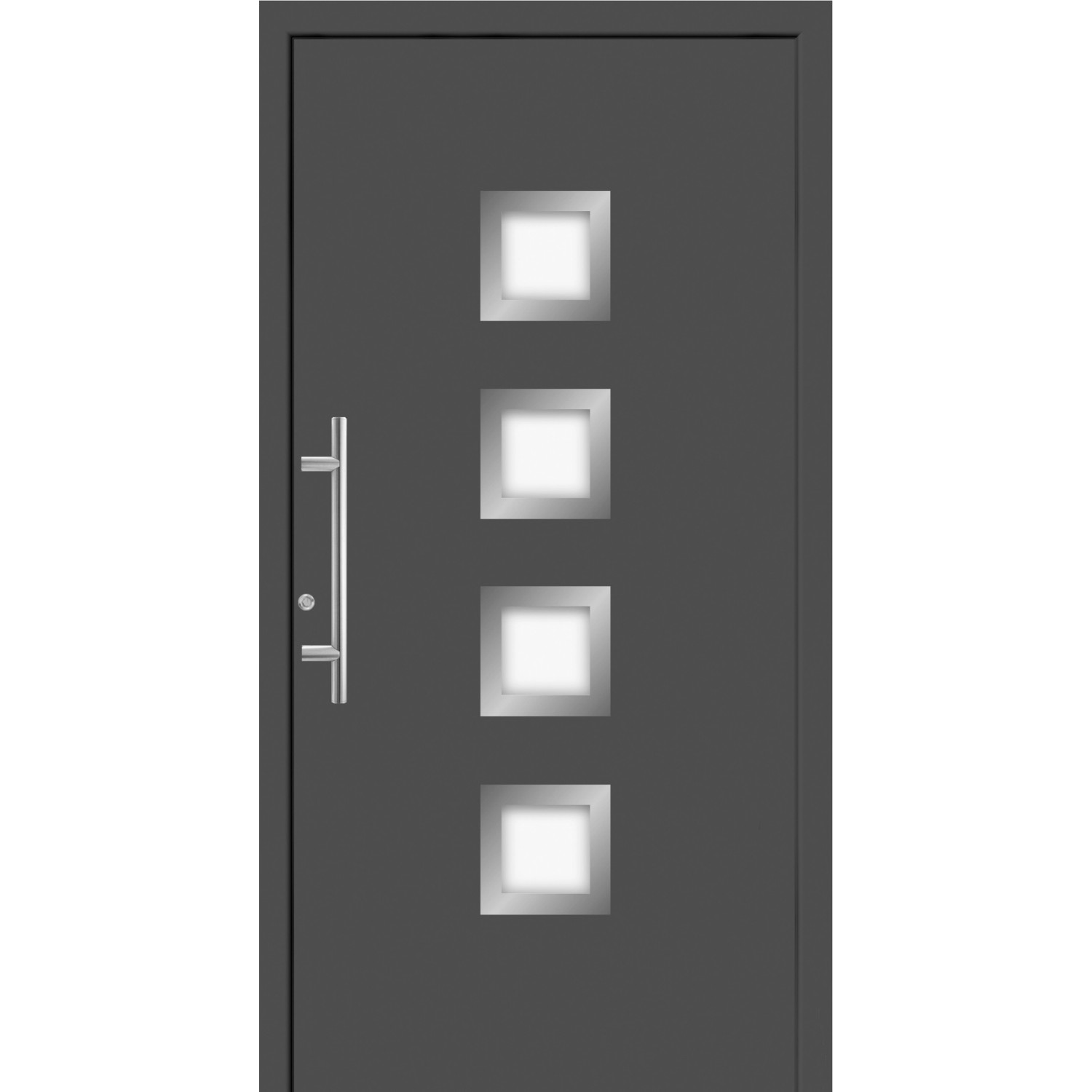 Bild von Aluminium-Haustür Moderno M430/P 110 x 210 cm Anthrazit Metallic Anschlag Links