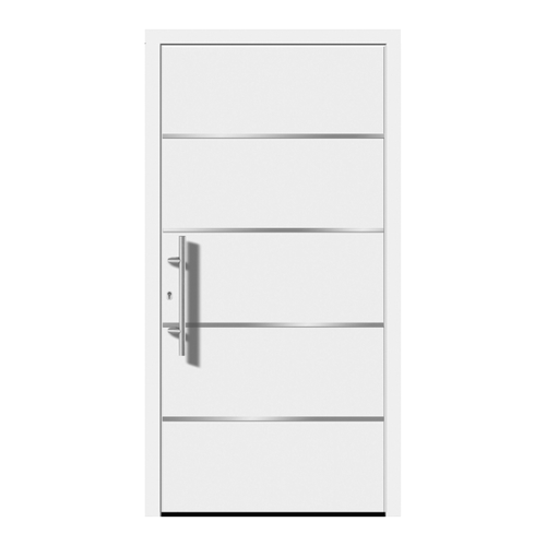 Bild von Aluminium-Haustür Moderno M460/P 110 x 210 cm Weiß Anschlag Links