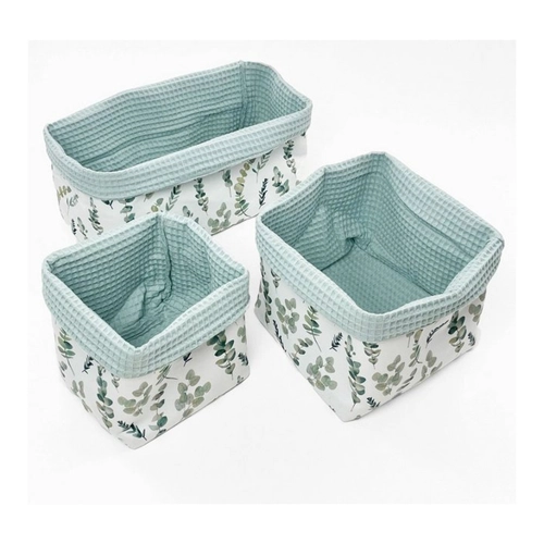 Bild von BABEES Organizer Aufbewahrungskorb Wickeltisch Baby - Körbchen Set 3, Organizer Utensilo