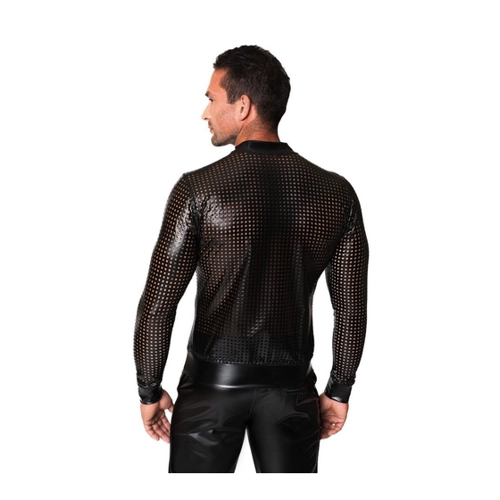 Bild von Noir Handmade Men Lederimitatjacke Herren-Jacke in schwarz - M