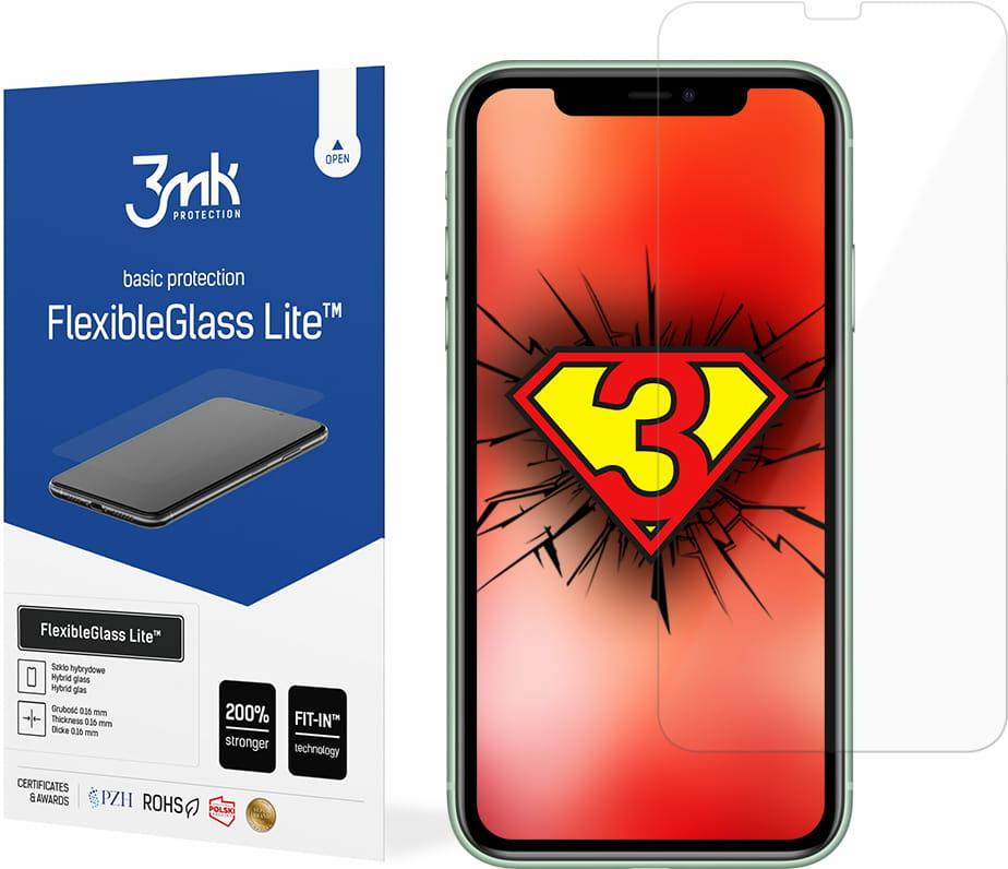 Bild von 3MK hybrid glass Flexible 2.5D Lite for iPhone 11 (1 Stück, Apple iPhone 11), Smartphone Schutzfolie, Transparent