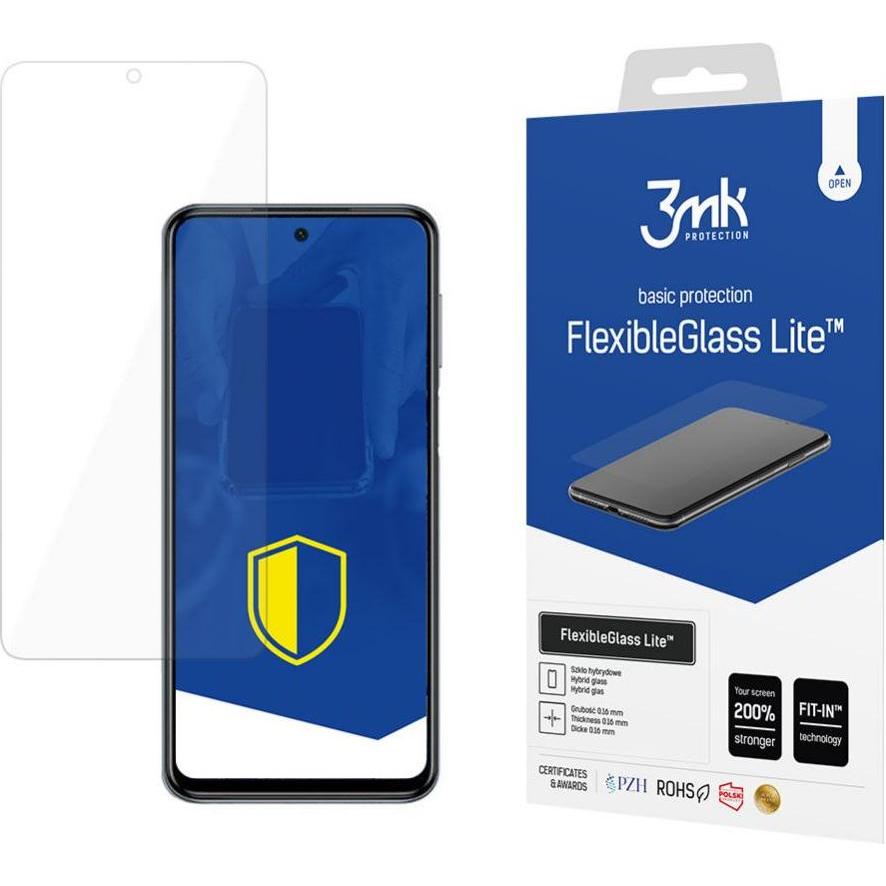 Bild von 3MK hybrid glass Flexible 2.5D Lite for Xiaomi Redmi Note 10 4G (1 Stück, Xiaomi Redmi Note 10), Smartphone Schutzfolie, Schwarz