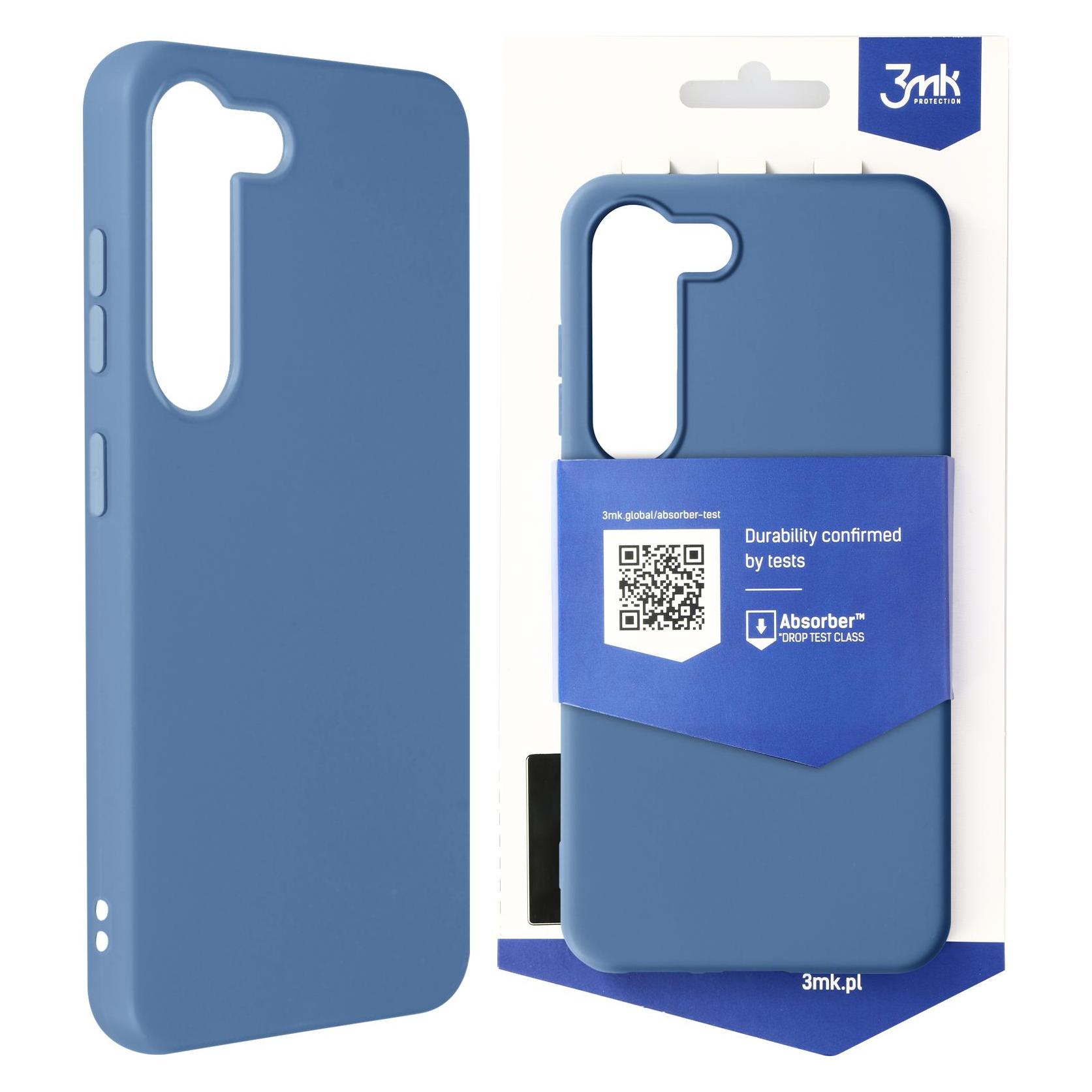 Bild von 3MK Matt Case Soft Touch Silikonhülle Series (Samsung Galaxy S23+), Smartphone Hülle, Blau