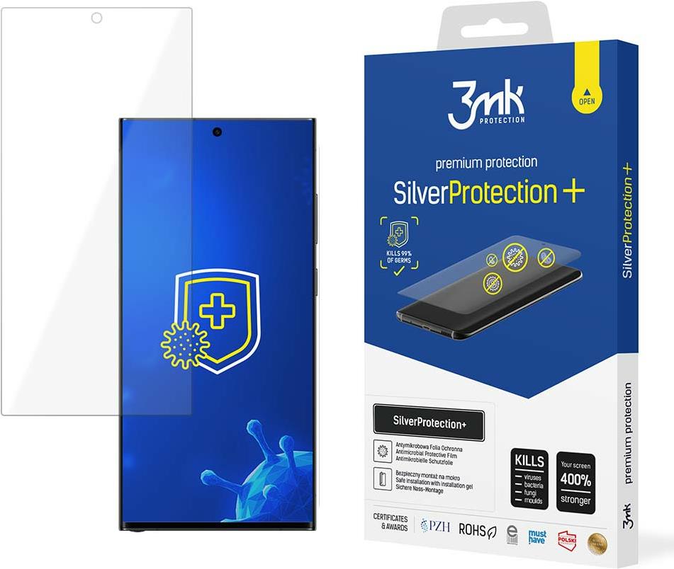 Bild von 3MK Samsung Galaxy S23 Ultra - SilverProtection+ (1 Stück, Samsung Galaxy S23 Ultra), Smartphone Schutzfolie, Transparent