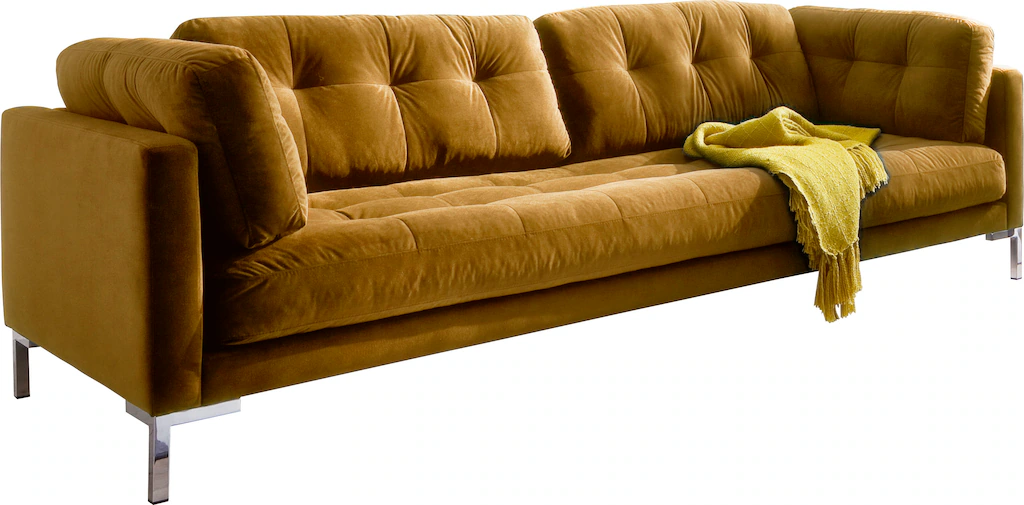 Bild von Trends by HG 3-Sitzer "LANDAU", in Cord-Stoff mit Metallfuß