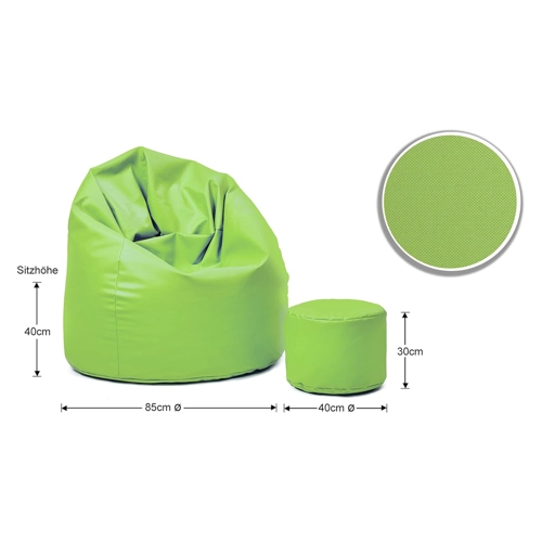 Bild von sunnypillow Premium XXL Sitzsack mit Hocker – Vielseitige Komfortlösung für Innen und Außen