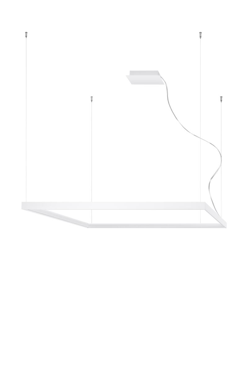 Bild von SOLLUX lighting LED Pendelleuchte, LED-Leuchtmittel fest verbaut, Warmweiß, Pendelleuchte Hängelampe Designleuchte weiß LED Alu