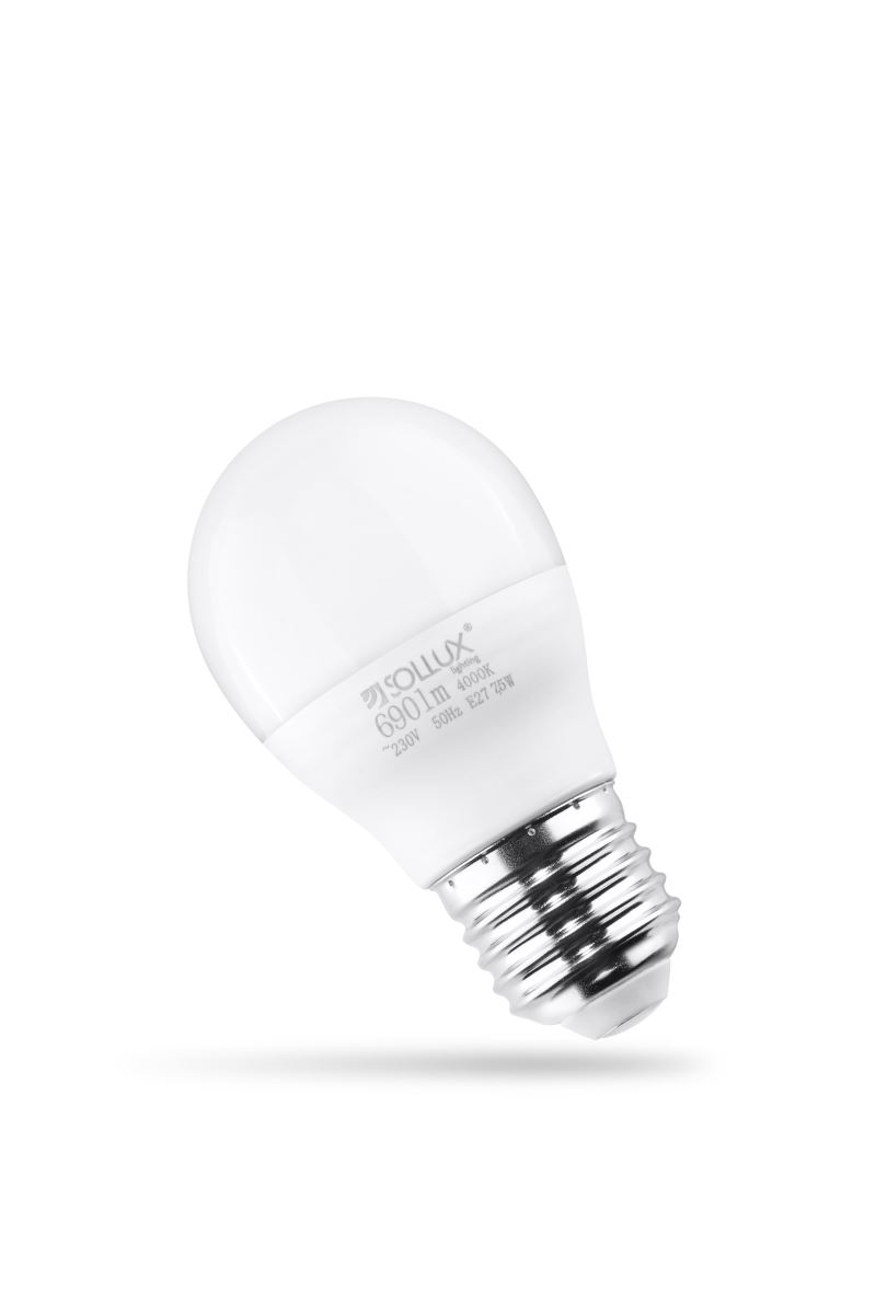 Bild von Sollux E27 Mini Leuchtmittel weiß E27 690lm 4000K 4,5x4,5x8,9cm
