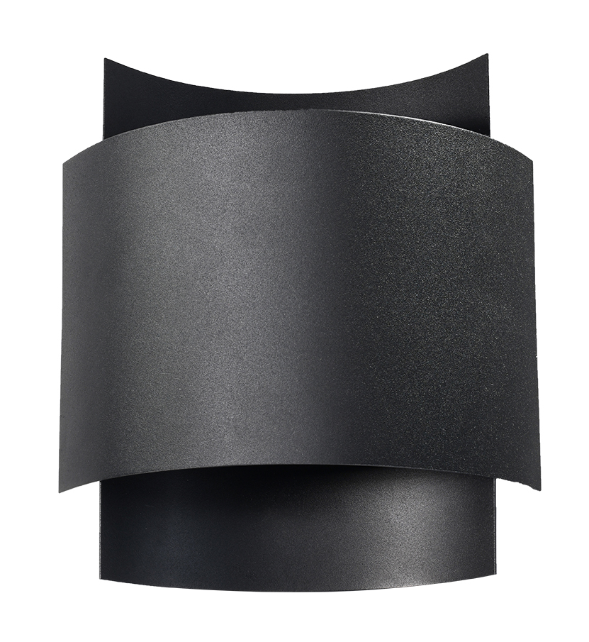 Bild von SOLLUX Wandleuchte IMPACT Double Source Wandleuchte Lampe Stahl LED Birne Minimalistisches Modernes Design Farbe Schwarz 23x22x11cm
