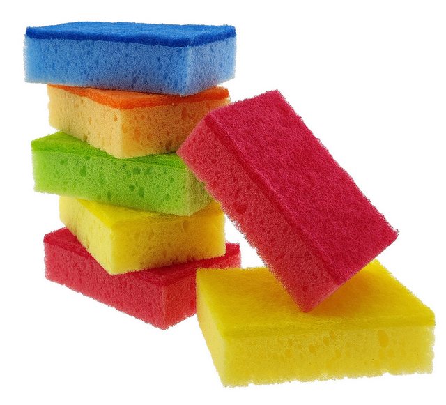 Bild von York Prestige Spülschwamm 7er Set Topfreiniger Geschirrschwamm Küchenschwamm Reinigungsschwamm Scheuerschwamm Küche 10 x 7 x 3 cm 7 Stück, Schaum, viele Farben, Standard, 7
