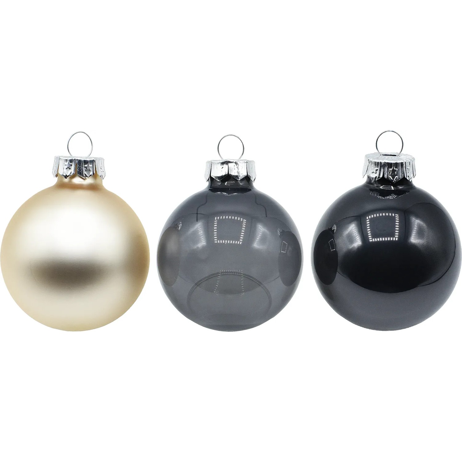 Bild von Vitbis Weihnachtskugel-Set 28-teilig Ø 6 cm Graphit Champagne