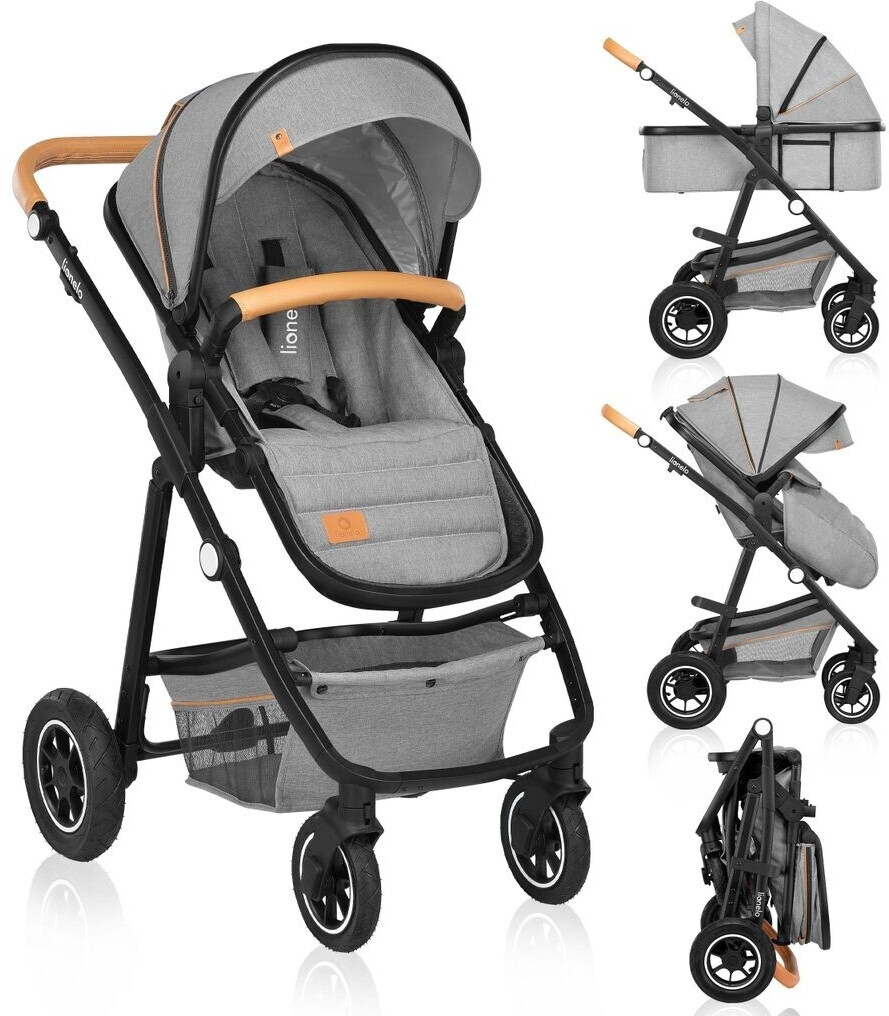 Bild von lionelo Kombi-Kinderwagen Amber 2in1,  Tasche  Moskitonetz  Regenschutz  Schutzüberzug 2in1