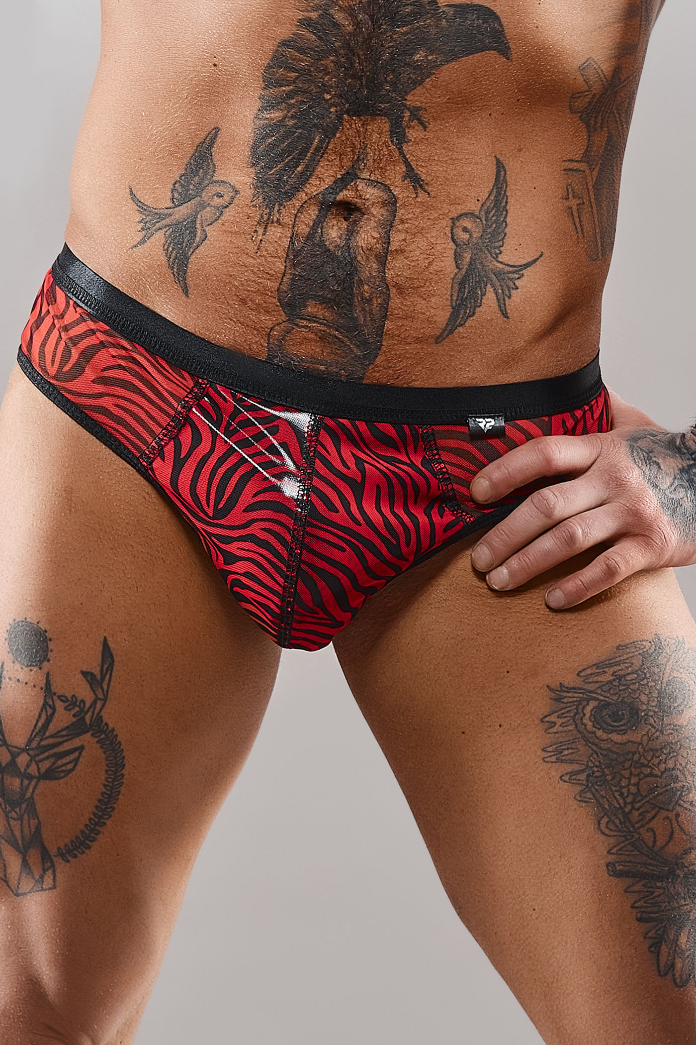 Bild von Herren Netz-Slip RESamuel001 mit Zebramuster von Regnes Fetish Planet