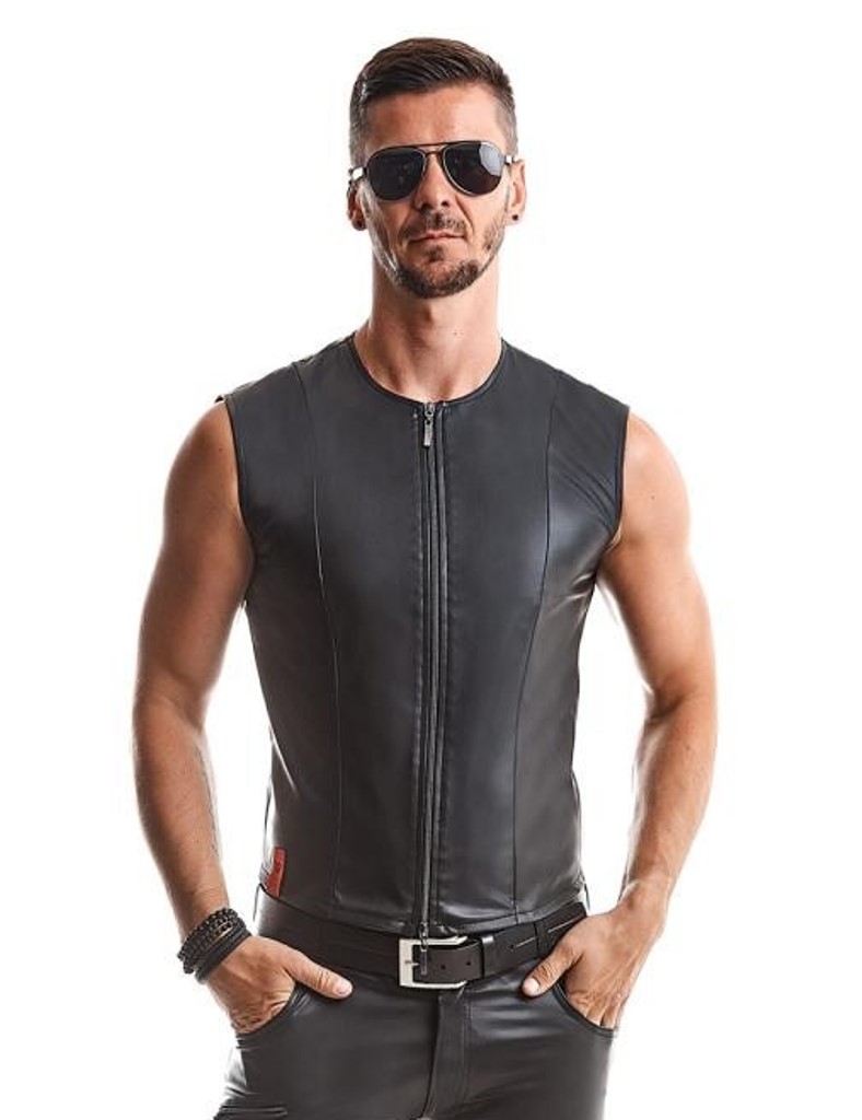 Bild von Herren Wetlook Weste mit Reißverschluss von Regnes Fetish Planet