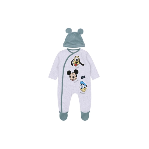 Bild von Sarcia.eu Body Grauer Strampler + Mütze für Jungen Mickey Maus DISNEY 12-18 Monate