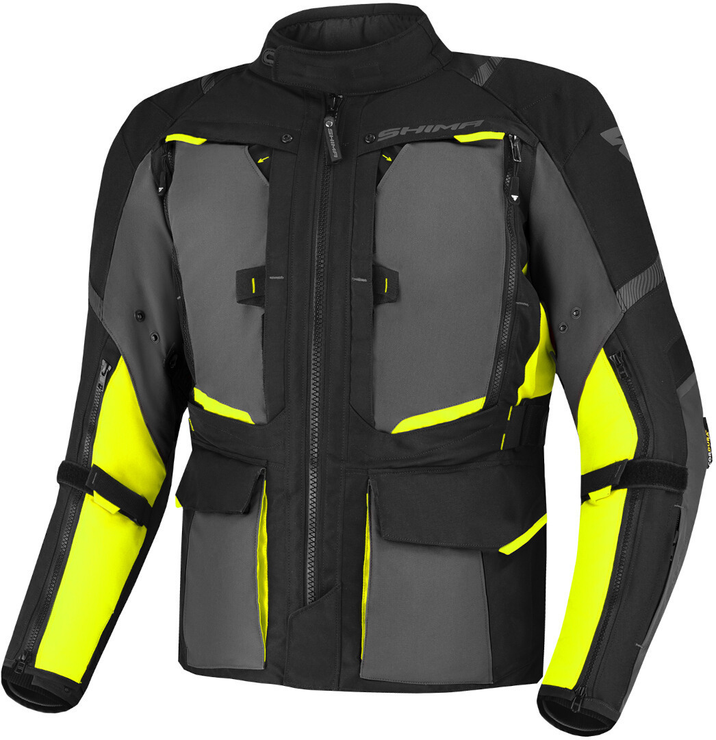 Bild von SHIMA Hero 2.0 wasserdichte Motorrad Textiljacke, schwarz-gelb, Größe L für Männer