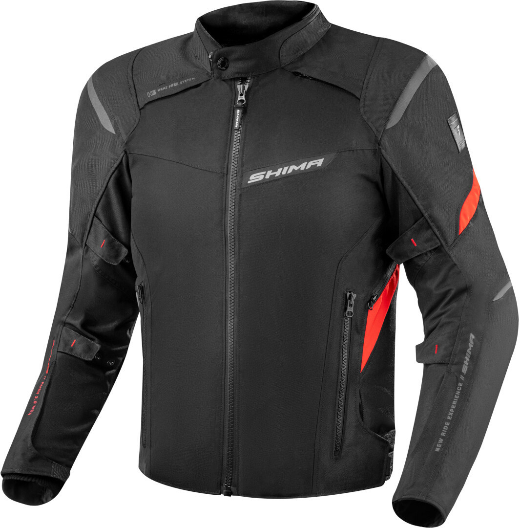 Bild von SHIMA Rush 2.0 wasserdichte Motorrad Textiljacke, schwarz-rot, Größe M für Männer