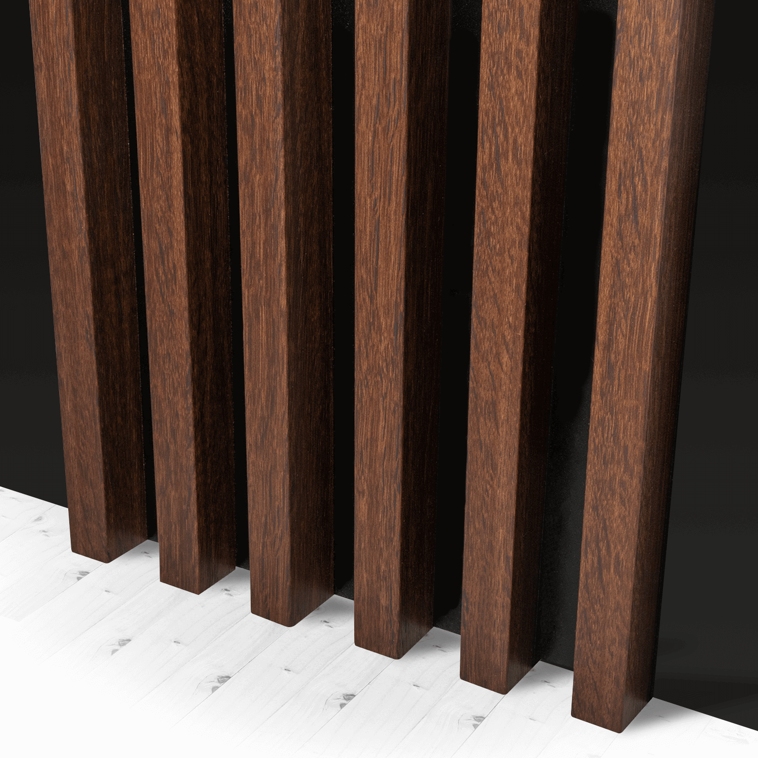 Bild von MDF Lamellen Standard 29x40 17 Stück - 100 cm x 280 cm (B x H) Rustikaler Walnuss (LM006)