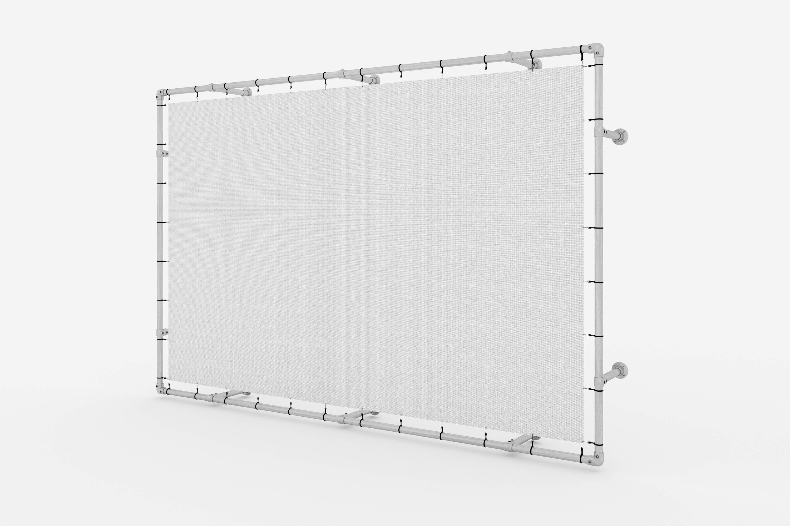 Bild von Wandmontage Spannrahmen Alu für werbebanner auf Distanz 250x100cm