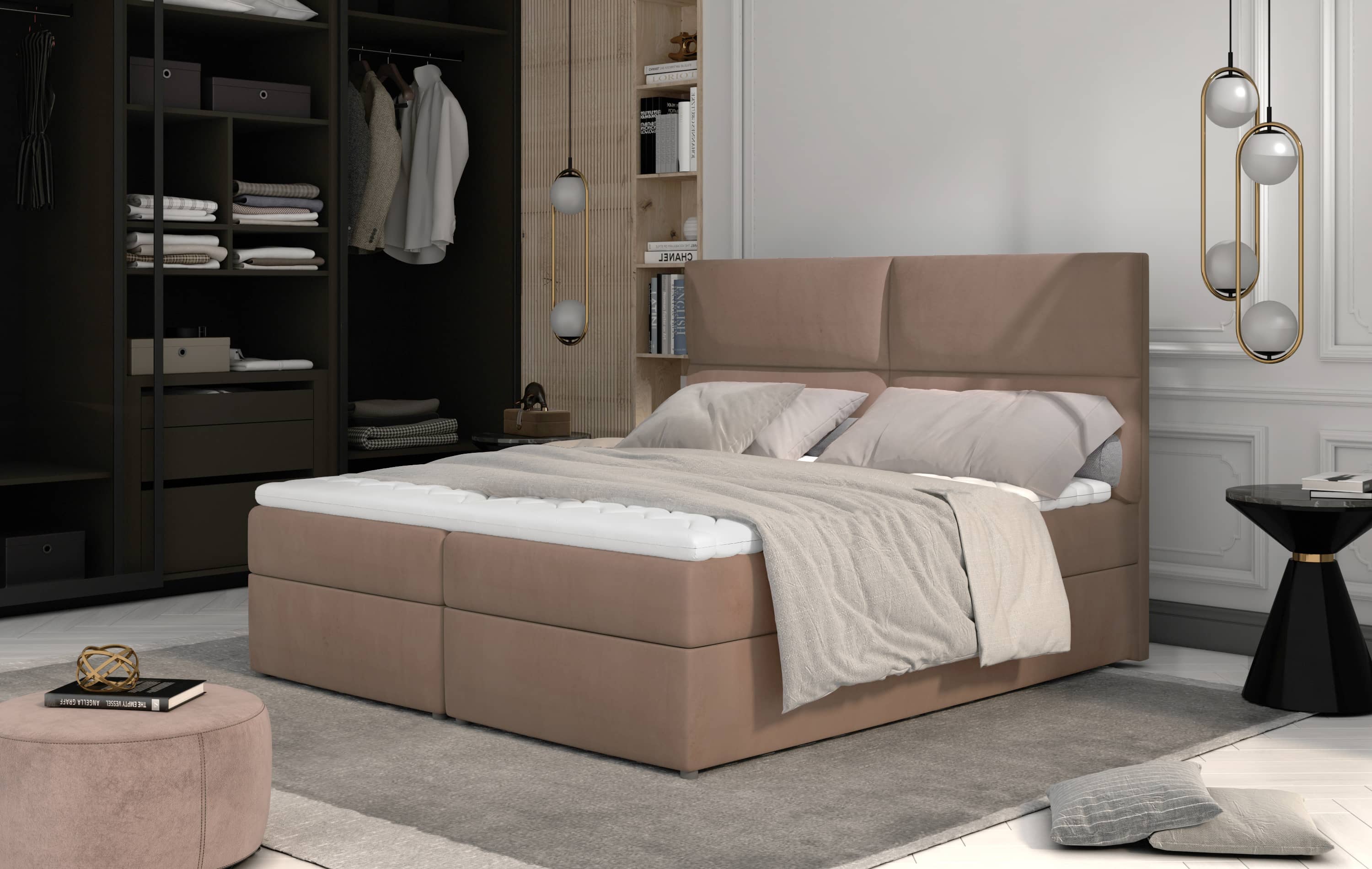Bild von Boxspringbett Amber – Luxuskomfort und Flexibilität in 3 Farben und Größen