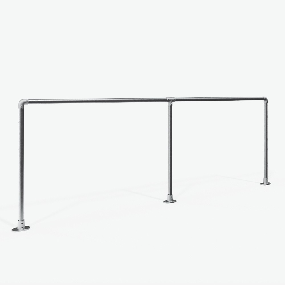Bild von Wegesperre gerade zum Aufdübeln - ohne Knieholm : Durchmesser des Rohrs - 60,3 cm, Größe - 250x110 cm