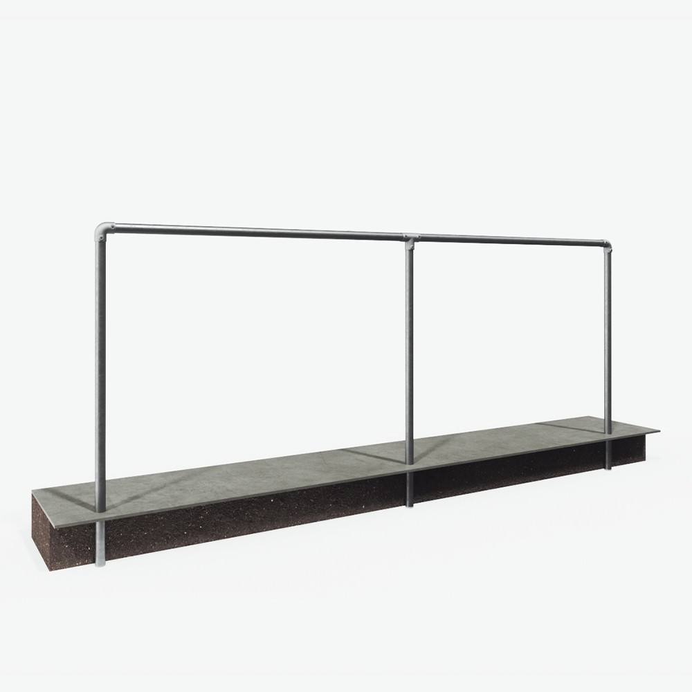Bild von Wegesperre gerade zum Einbetonieren - ohne Knieholm : Durchmesser des Rohrs - 60,3 cm, Größe - 640x150 cm
