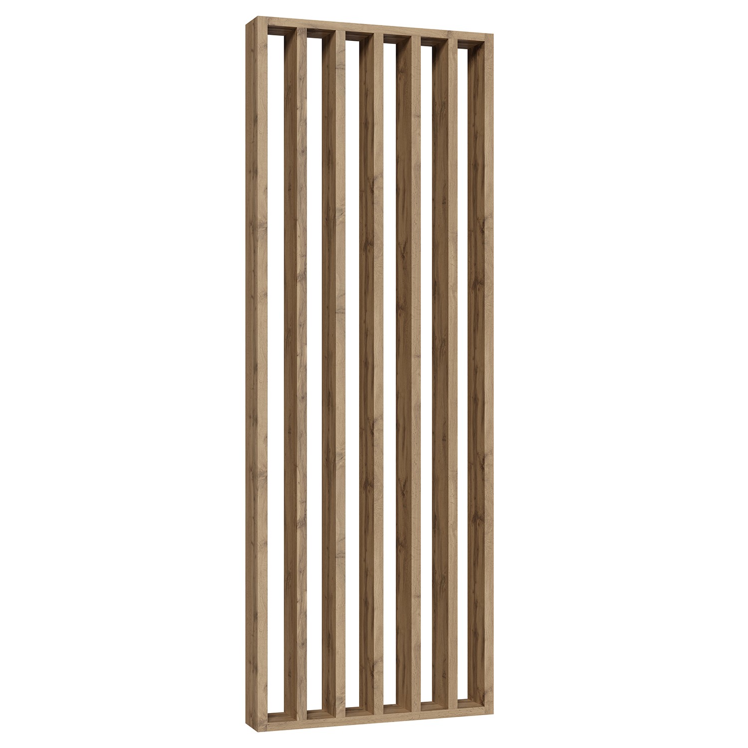 Bild von Freistehende Lamellenwand - Eiche Natur - 22x70 : Breite - 1697 mm