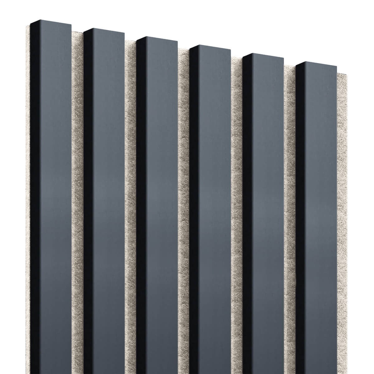 Bild von Lamellenleisten aus MDF auf Filz 275 x 30 cm - Anthrazit : Produktsatz - 4-er Set