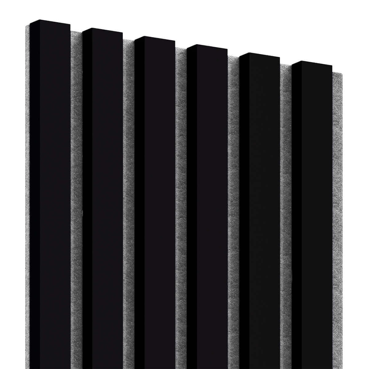 Bild von Lamellenleisten aus MDF auf Filz 275 x 30 cm Schwarz : Produktsatz - 1-er Set