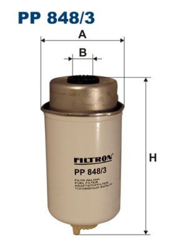 Bild von FILTRON PP 848/3 Kraftstofffilter Leitungsfilter, Spritfilter Anschraubfilter FORD: Transit Mk5 Minibus