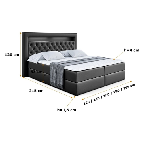 Bild von ALTDECOR Boxspringbett NOEL GOLD