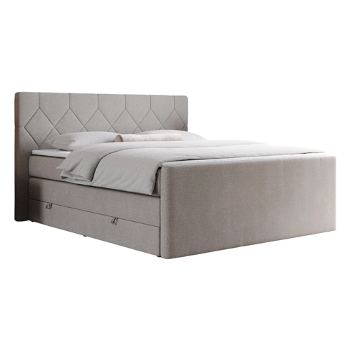 Bild von EIGAR Boxspringbett 180x200 mit Kopfteil und Topper