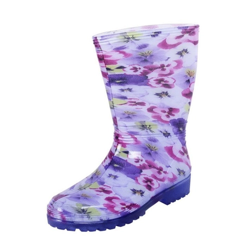 Bild von Sarcia.eu Violette Gummistiefel/Regenstiefel, Blumen RAINNY PRINT DEMAR 37-38 EU Gummistiefel