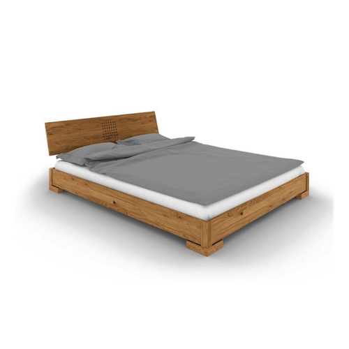 Bild von byoak Bett VENTO E-3 200 x 210 aus Massivholz, mit Holzkopfteil, Naturgeölt
