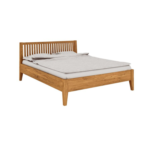 Bild von byoak Bett ODYS 80 x 220 aus Massivholz mit Holzkopfteil, Naturgeölt