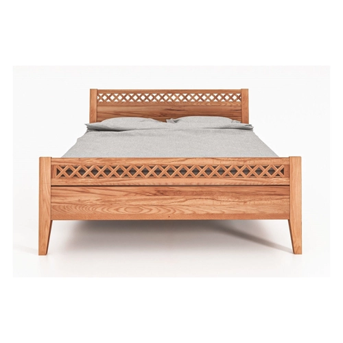 Bild von byoak Bett ODYS 200 x 210 aus Massivholz, mit Holzkopfteil, Naturgeölt